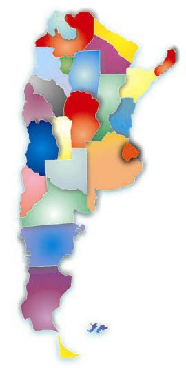 Mapa de Argentina con provincias donde IANIK tiene emisoras clientes